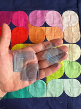 Load image into Gallery viewer, Curvelet / Kerv•LET (NOUN) Itty Bitty Hand-Sewn Curves (1.5") Template and Square Up Ruler